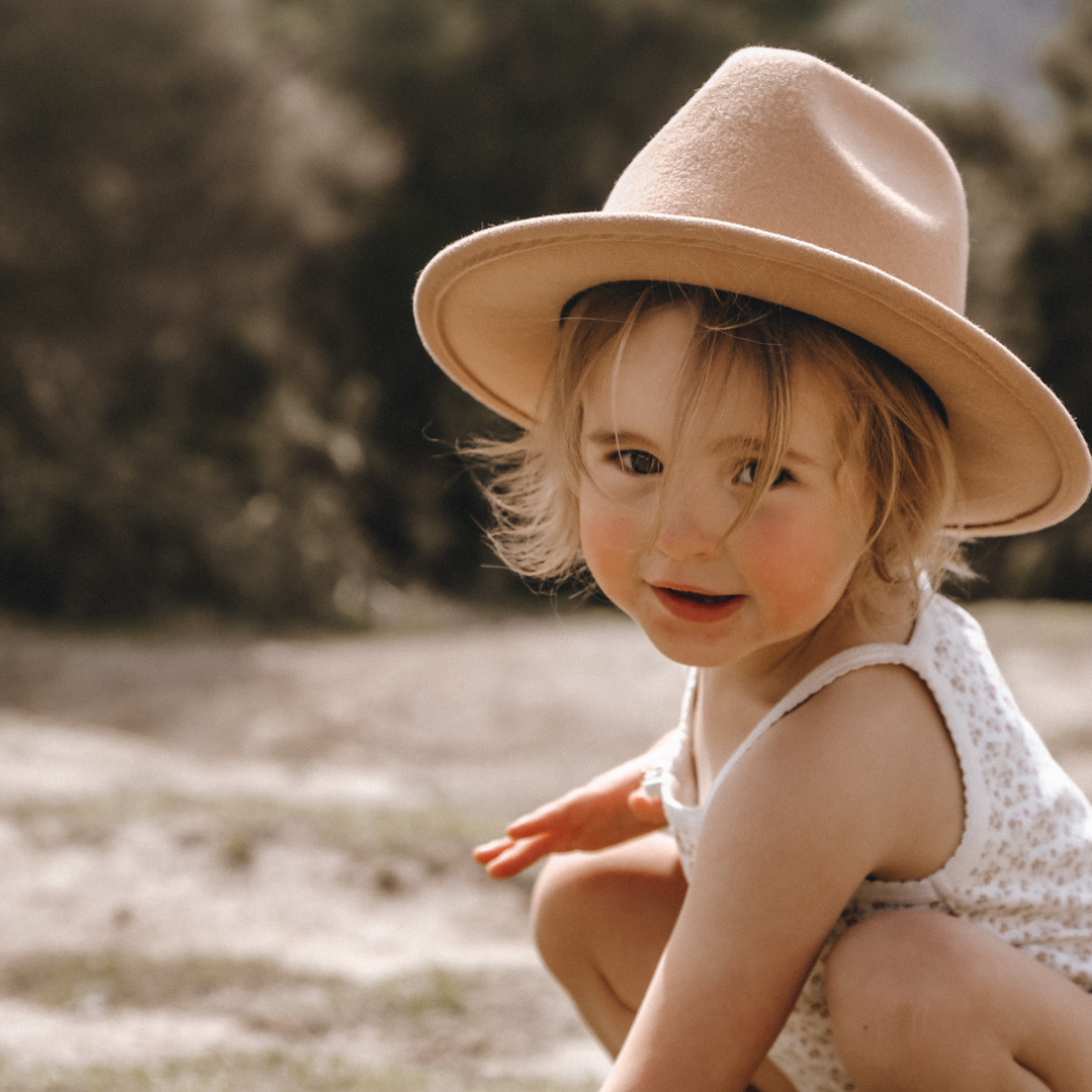 Tan Fedora Kids Rocky Lane