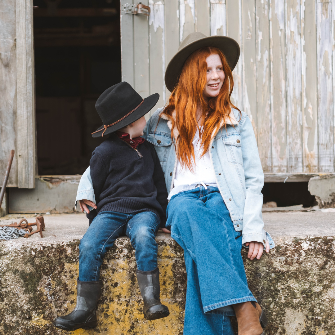 Olive Wide Brim Kids