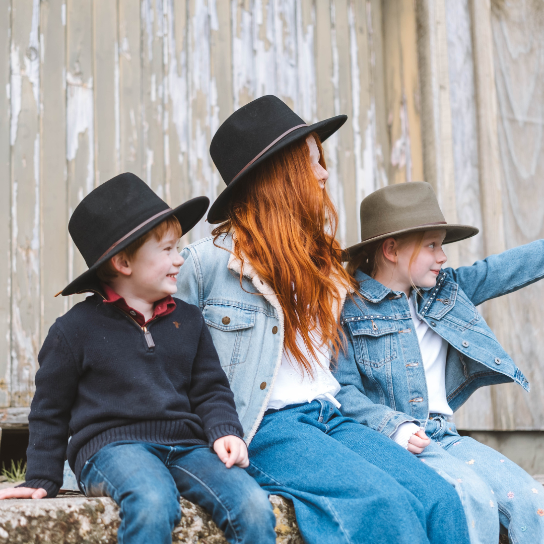 Black Wide Brim Kids