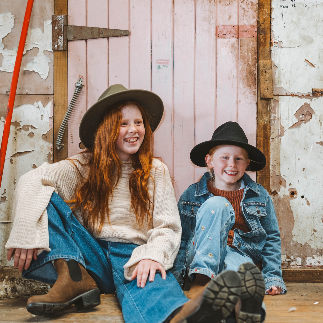 Olive Wide Brim Kids