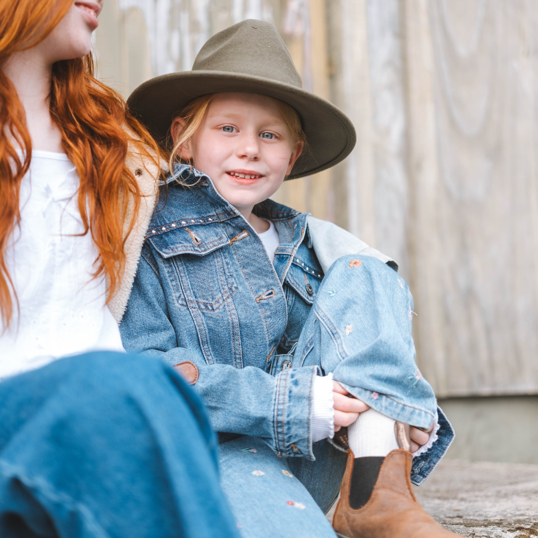 Olive Wide Brim Kids