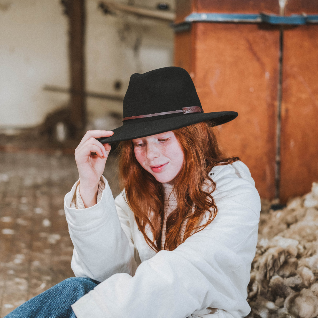 Black Wide Brim Kids