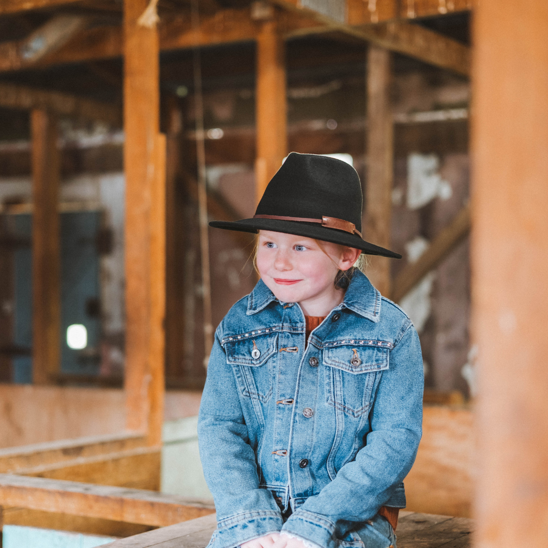 Black Wide Brim Kids