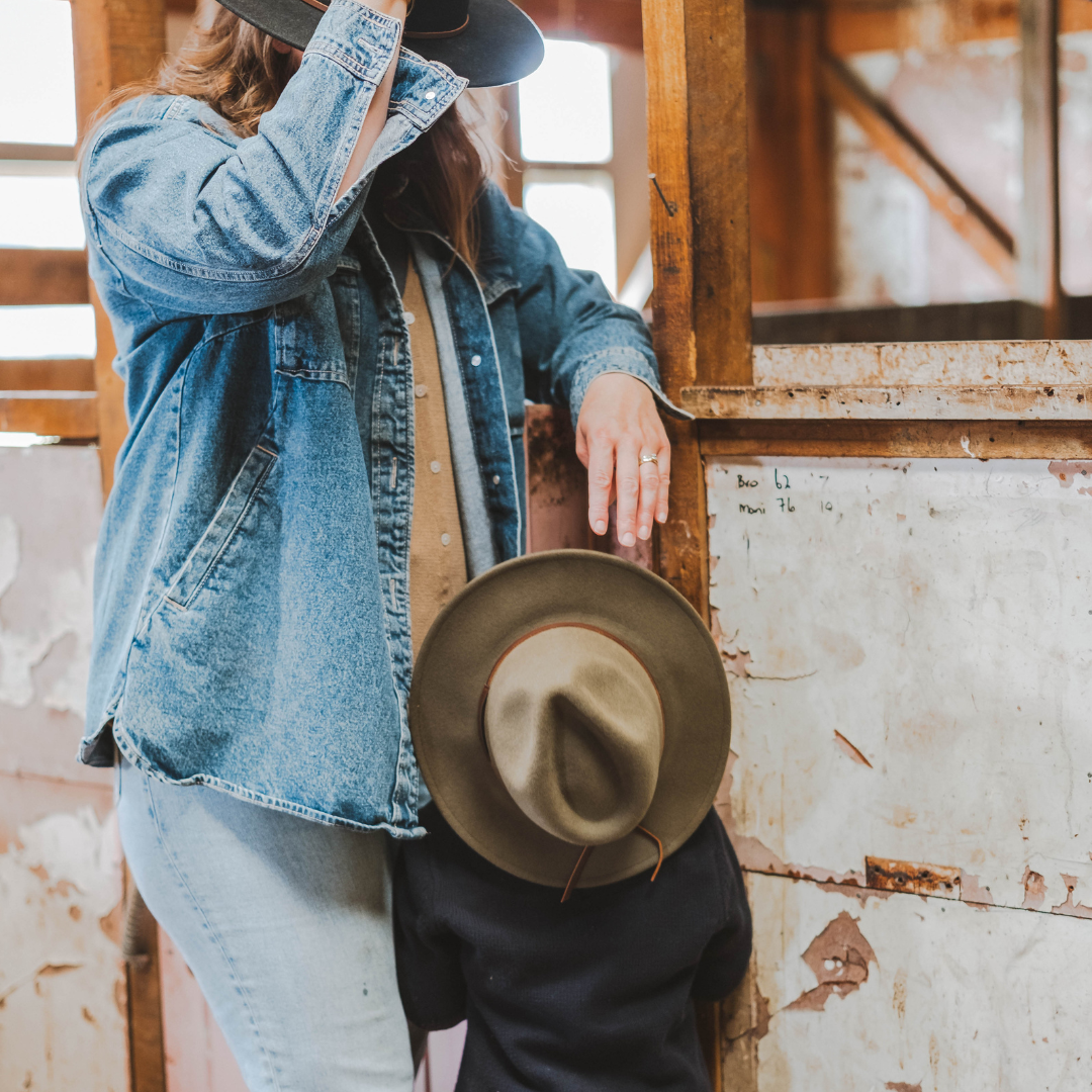 Olive Wide Brim Kids