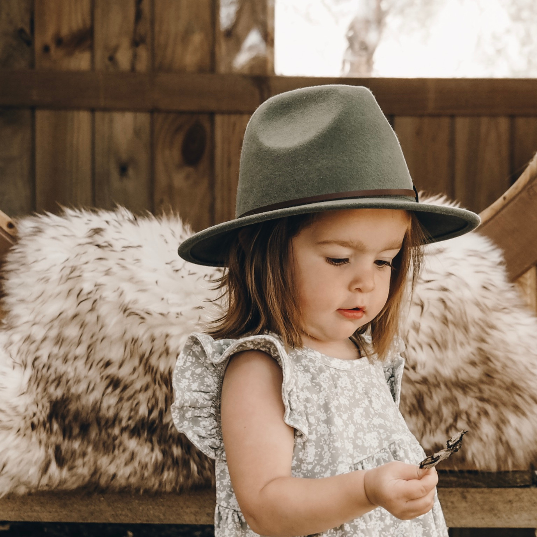 Olive Fedora Kids