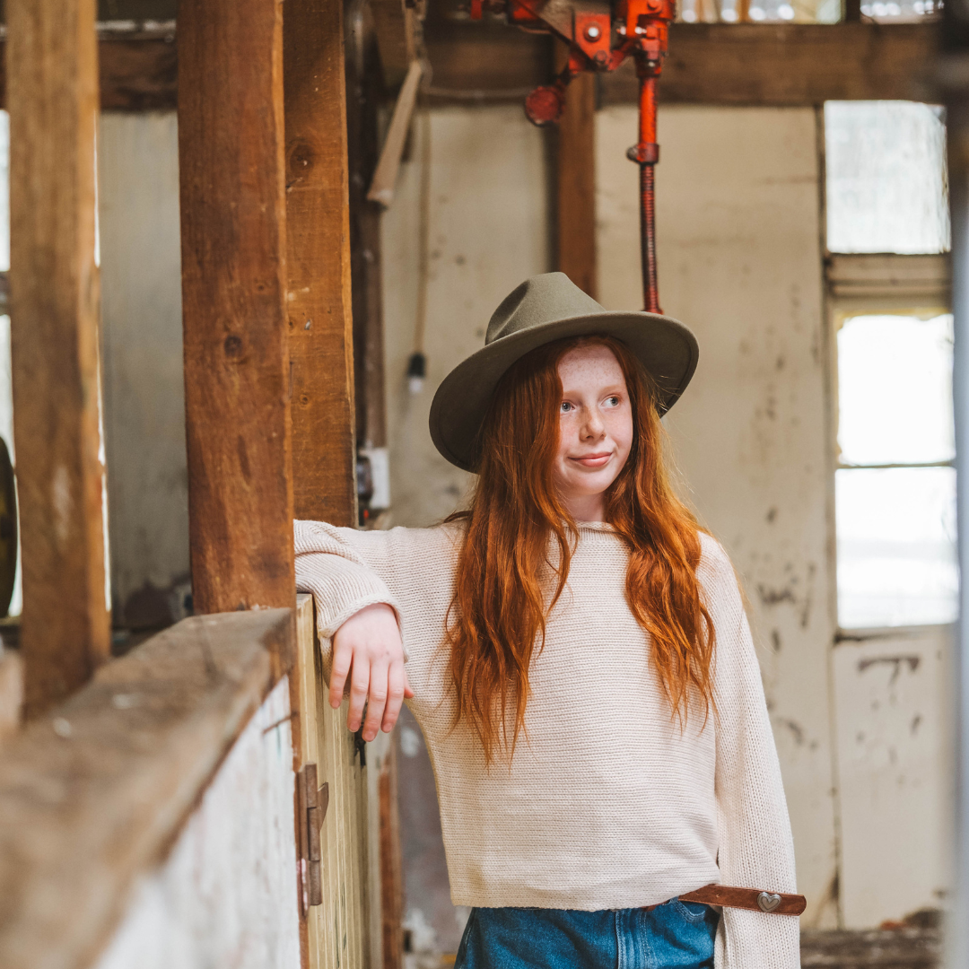 Olive Wide Brim Kids